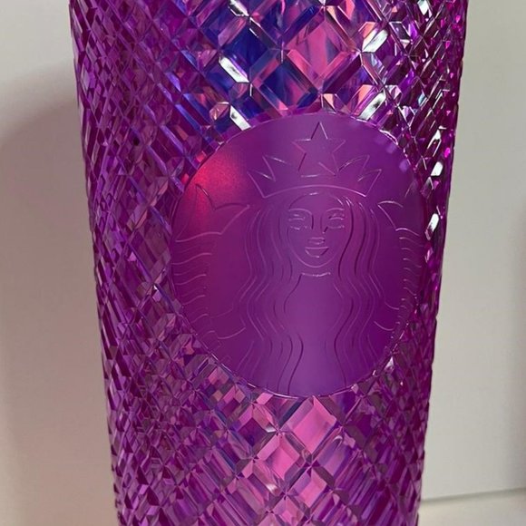 Starbucks Valentines 2023 Purple Pink Taffy Jeweled Cold Cup Tumbler Venti 24 oz - Picture 2 of 5